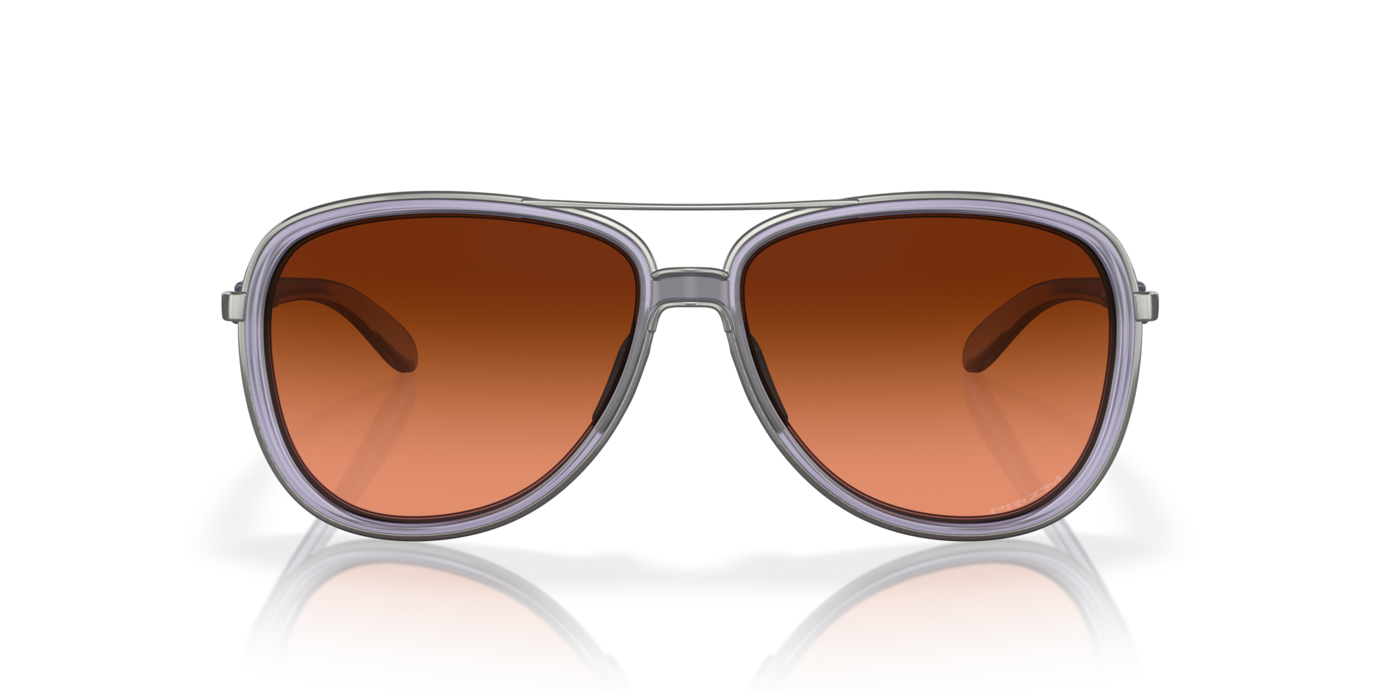 Oakley Woman Oakley OO4129 SPLIT TIME 412926 Sunglasses Metal Violet Brown Round Normal Shaded