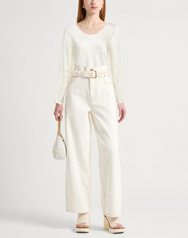 Woman Top Ivory Size 2 Viscose, Elastane