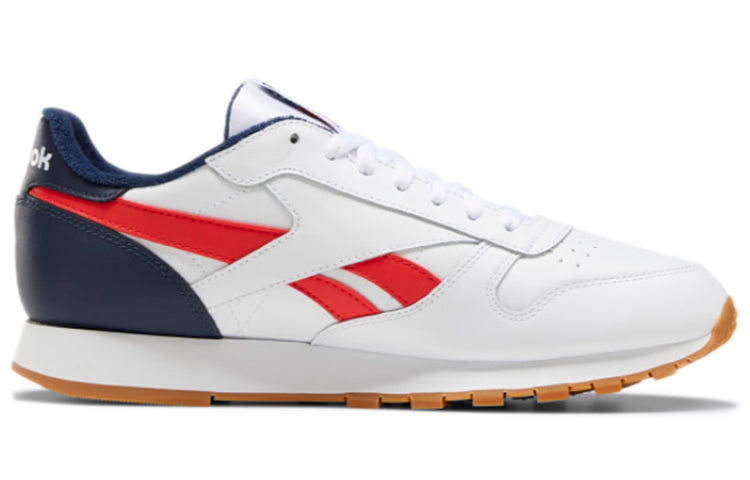 Classic Leather Sneakers 'White Black Red'