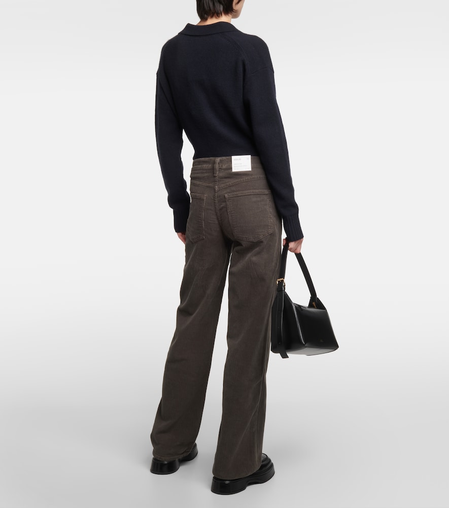 Harper mid-rise corduroy straight jeans