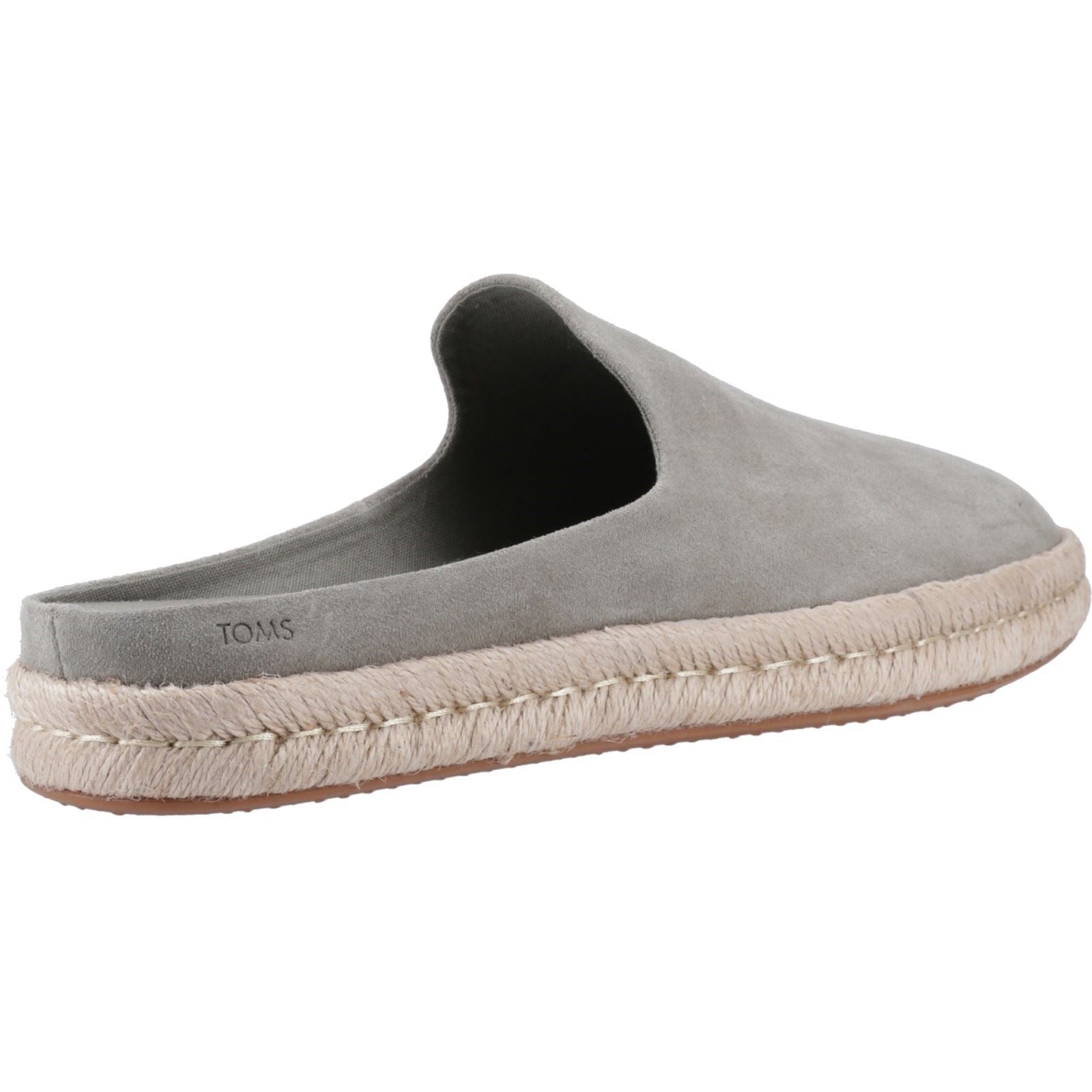 Toms Santiago Mule Leather Men's Vetiver Grey Slipper