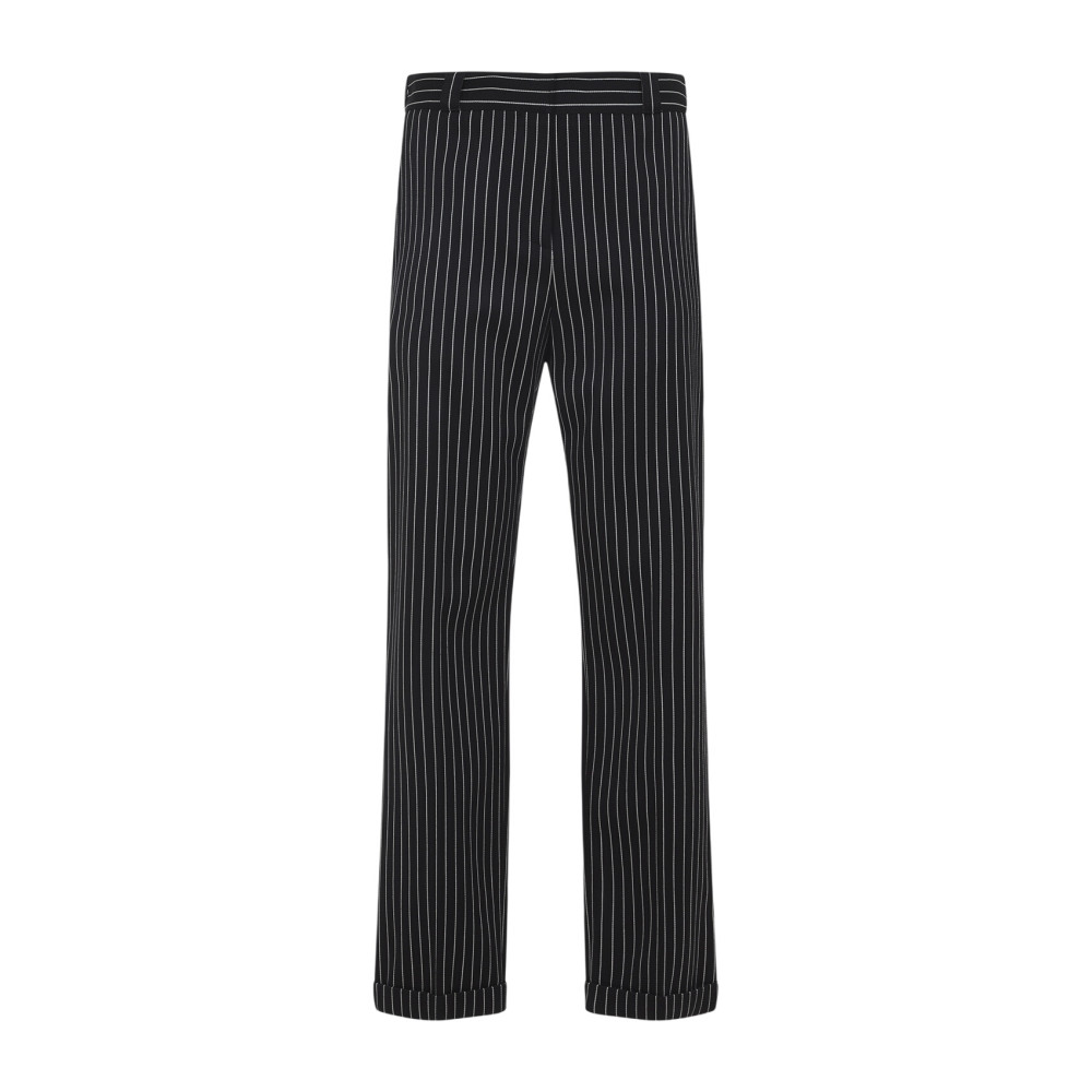 Striped Wool Chino Pants