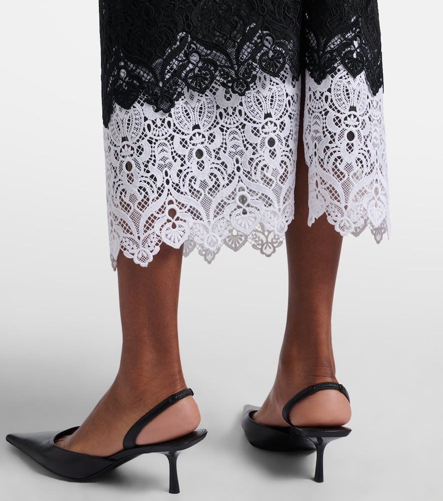 Lace midi skirt