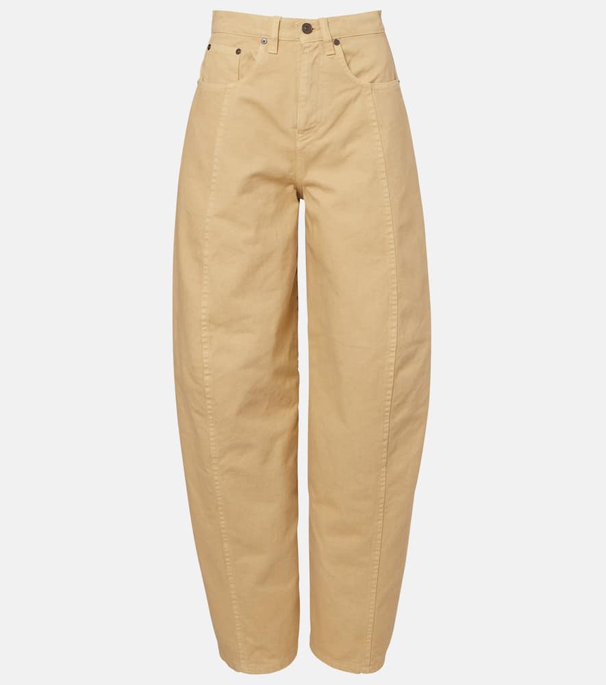 High-rise barrel-leg jeans