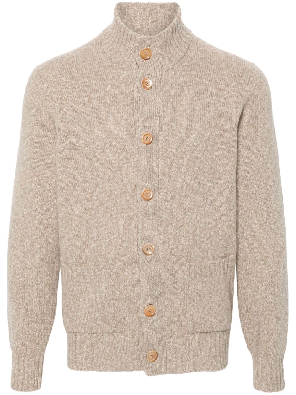 Mélange-effect cardigan - Neutrals