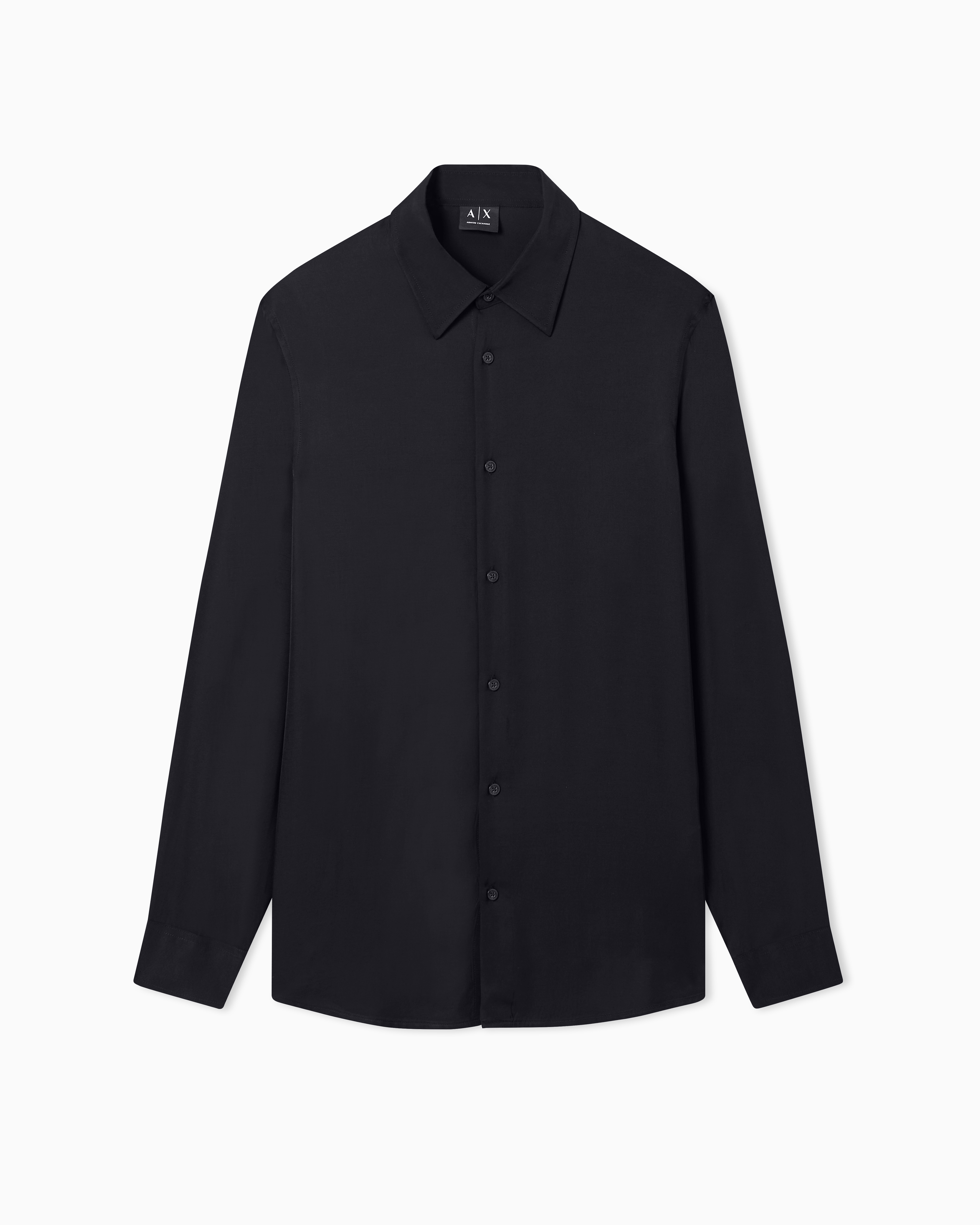 Regular fit shirt in viscose twill