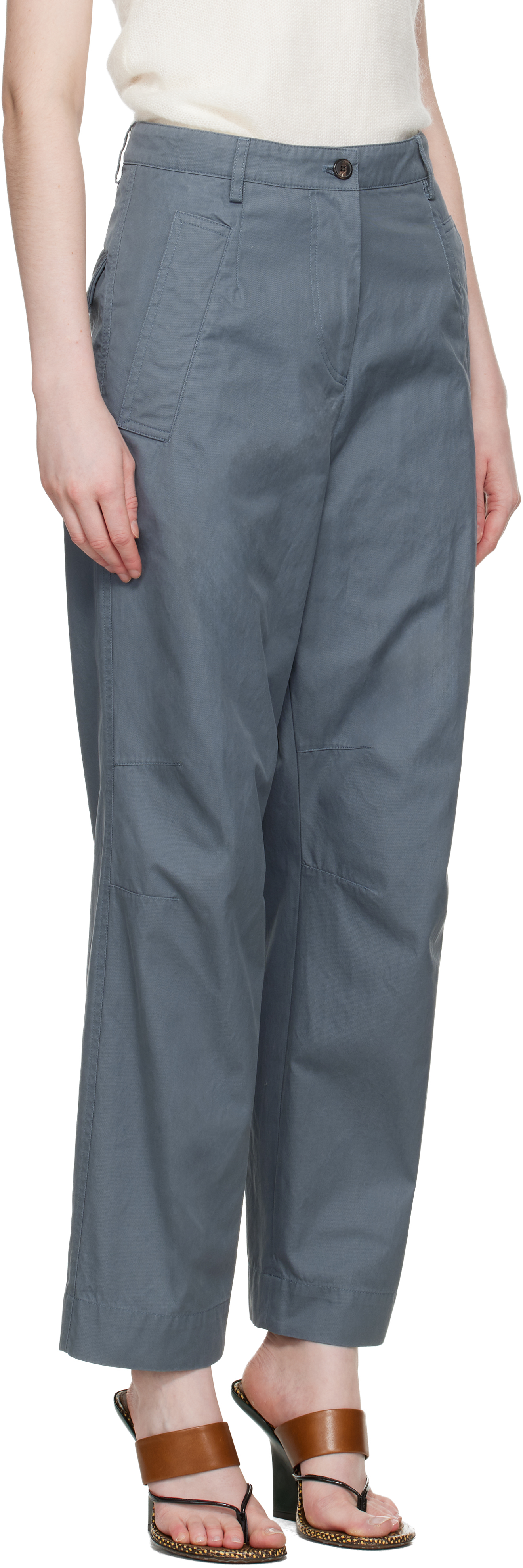 Blue Cotton Trousers