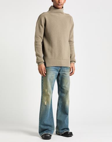Man Turtleneck Khaki Size M Virgin Wool