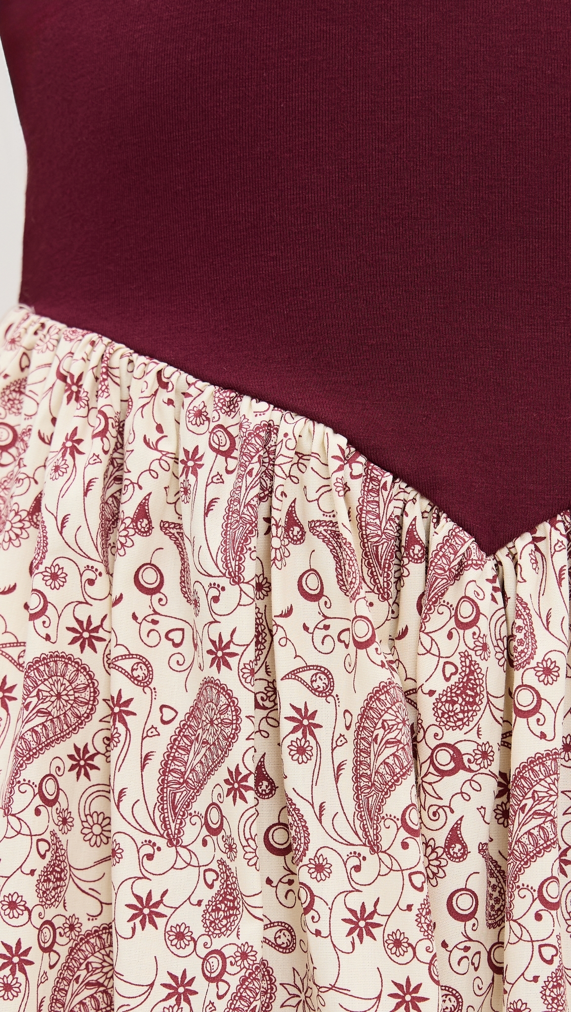 Alix Paisley Dress Burgundy Paisely