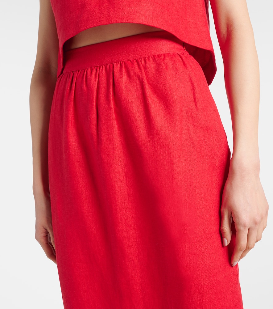 Bonnie linen pencil skirt