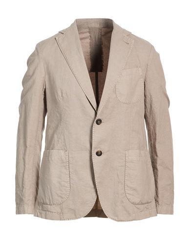 Patrizio Piscaglia Man Blazer Taupe Size 38 Cotton, Hemp