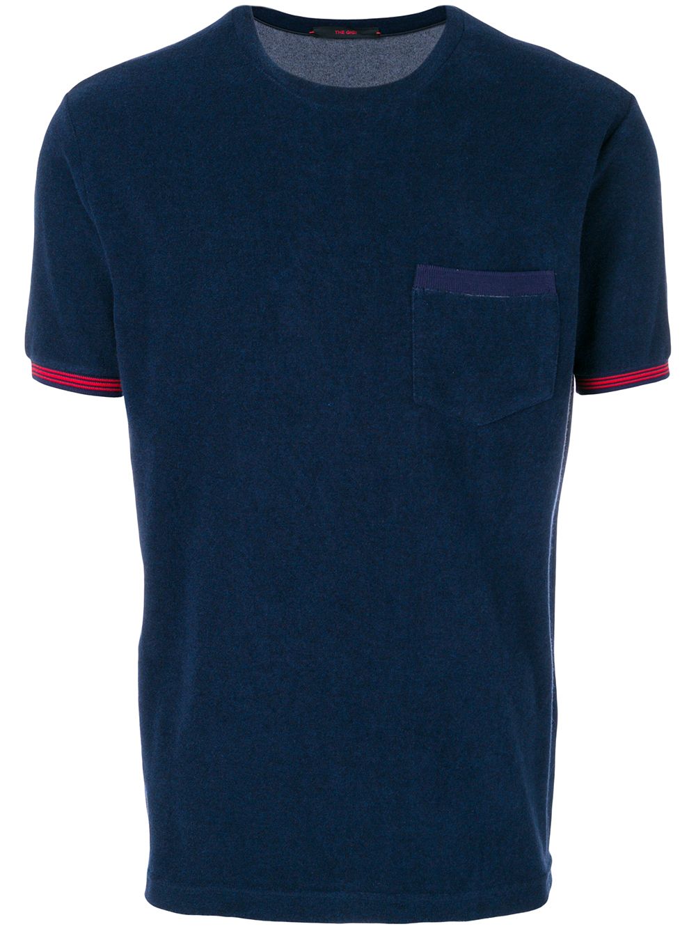 Striped detail T-shirt - Blue