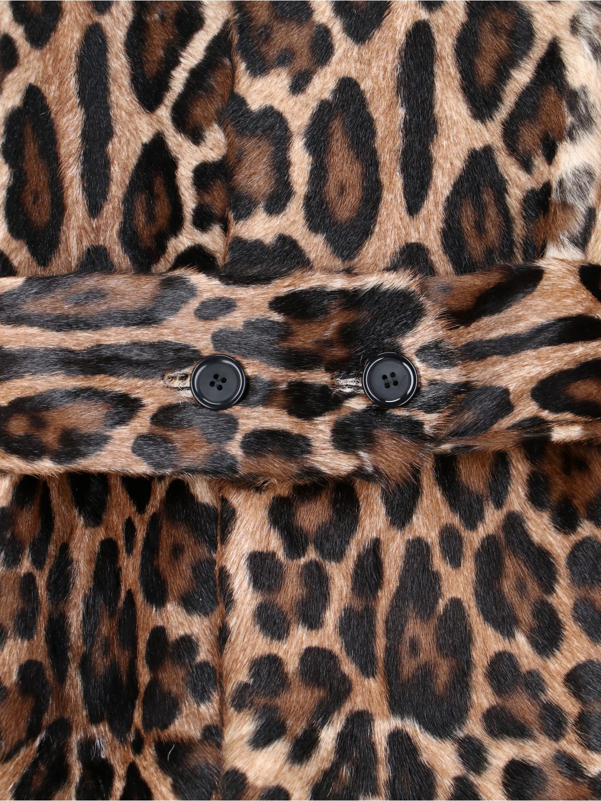 Double-Breasted Goat Leather Coat