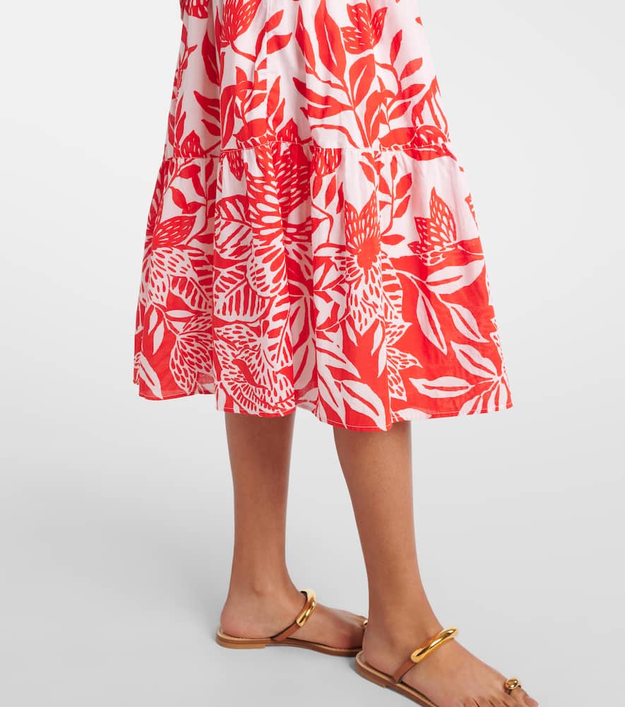 Coco floral cotton midi dress