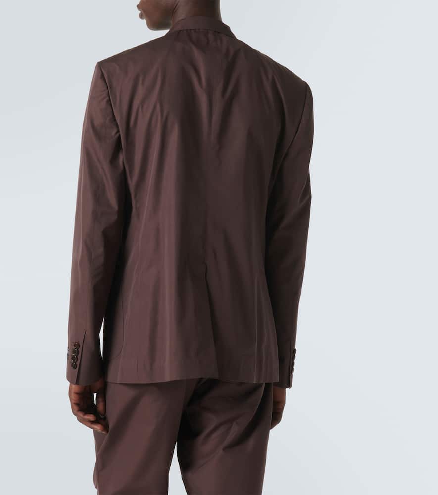 Cotton and silk blazer