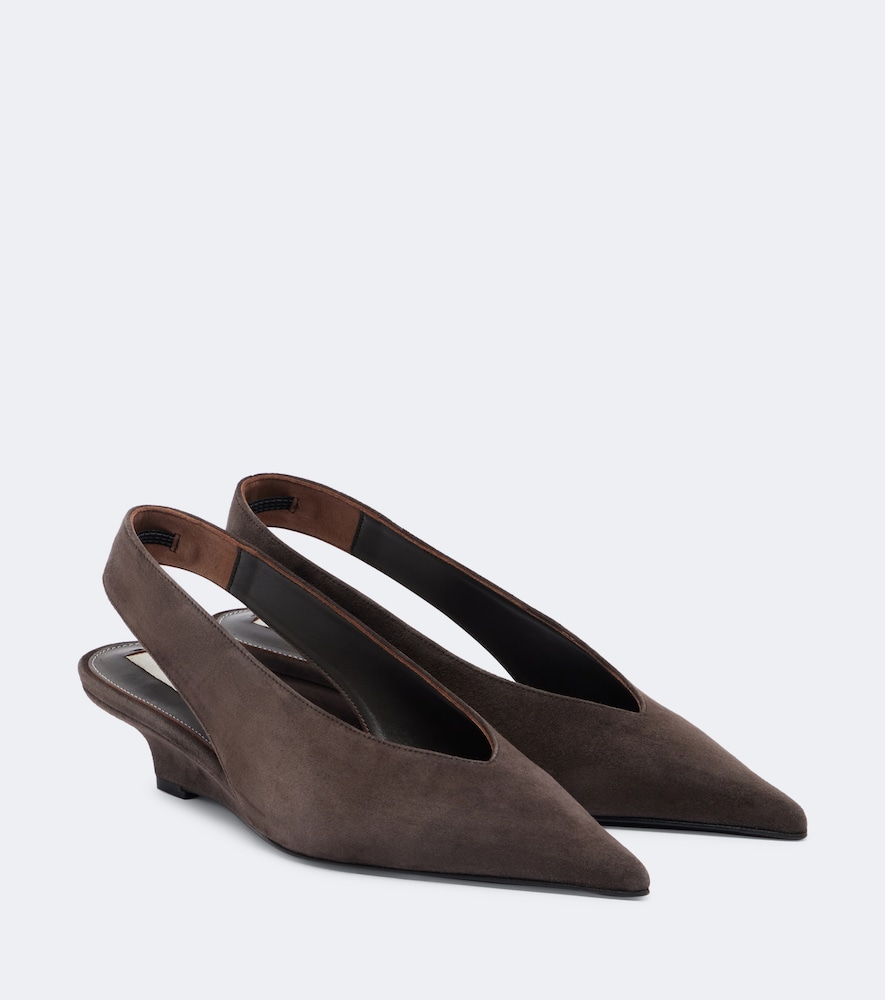 Suede wedges
