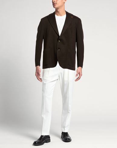 Man Blazer Dark brown Size 42 Polyester, Virgin Wool, Acrylic