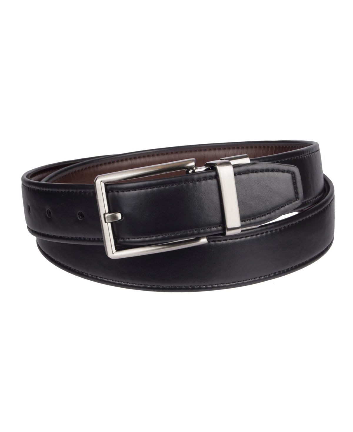 Stretch Dress Men's Belt - Black/Cognac