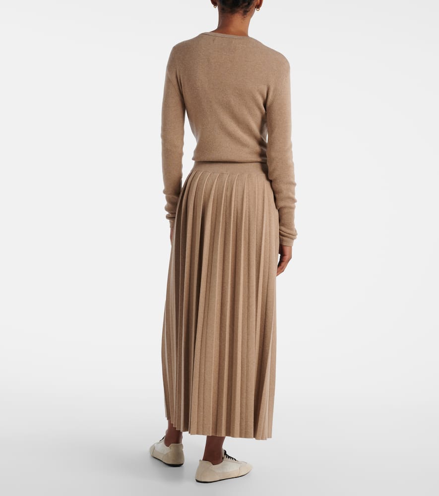 Minda cotton and cashmere midi skirt