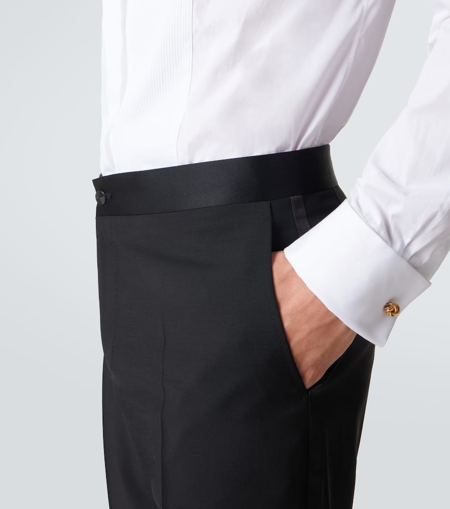 Wool and mohair suit pants