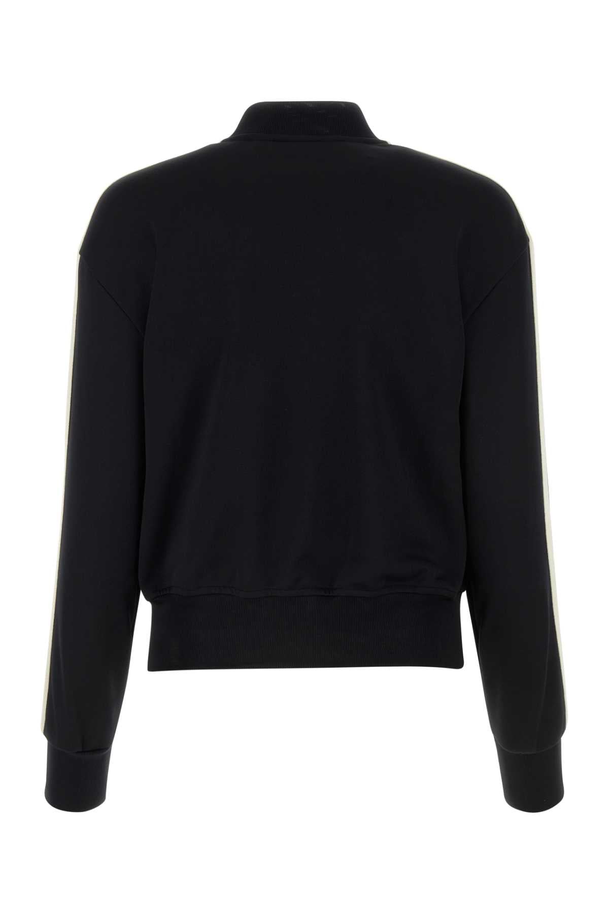 Striped Sleeve Sweatshirt — Black