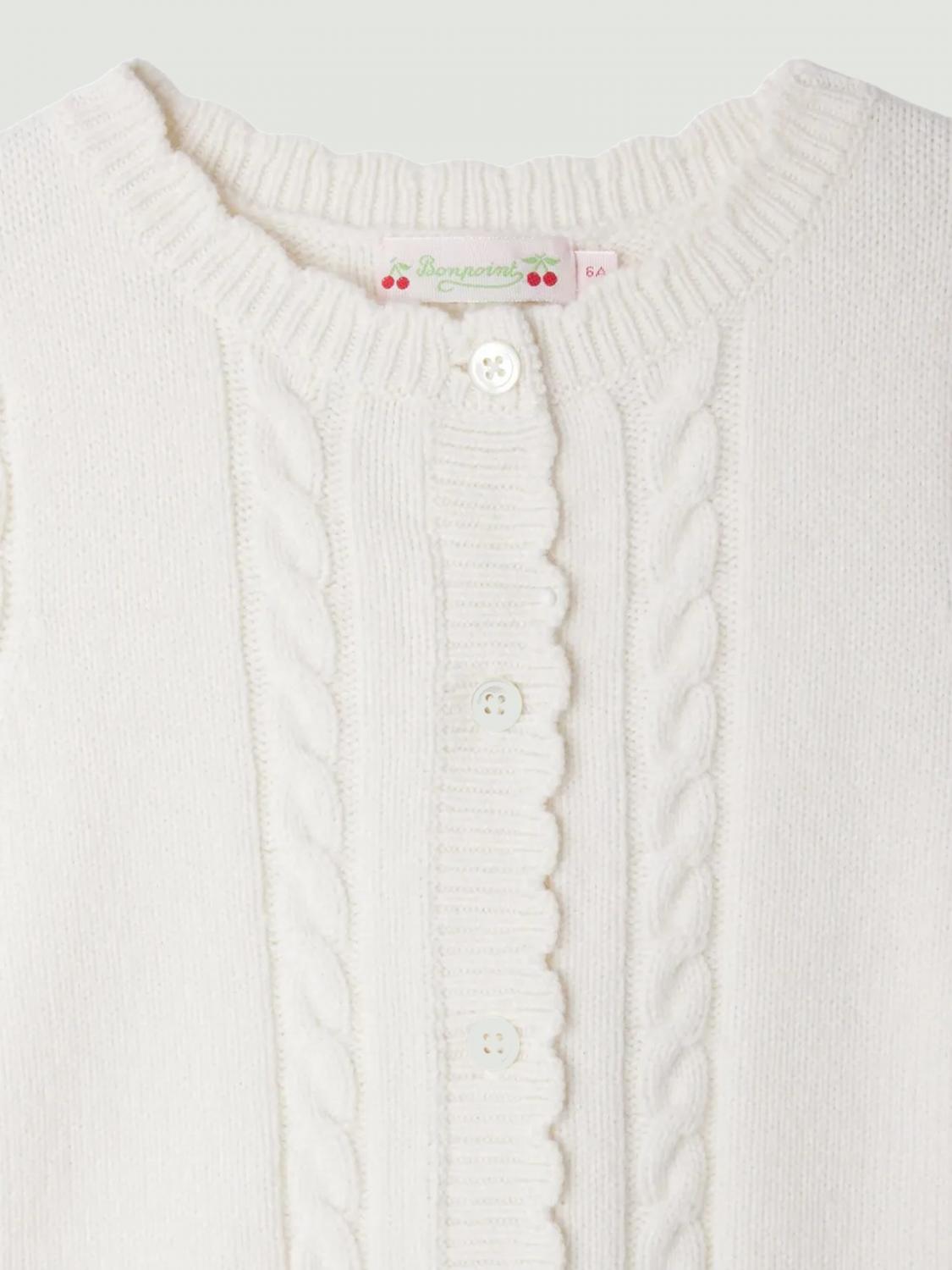Bonpoint sleeveless cardigan - White