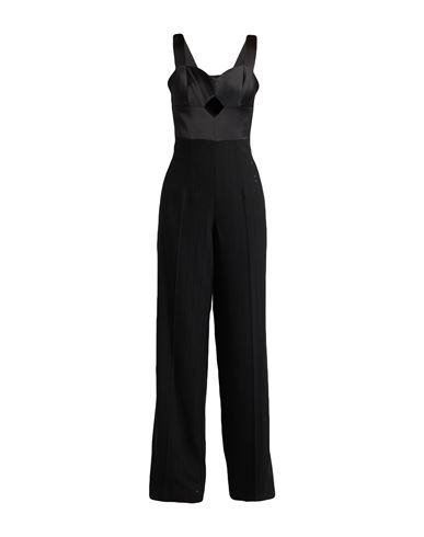 Woman Jumpsuit Black Size 4 Viscose, Wool, Polyamide, Polyester