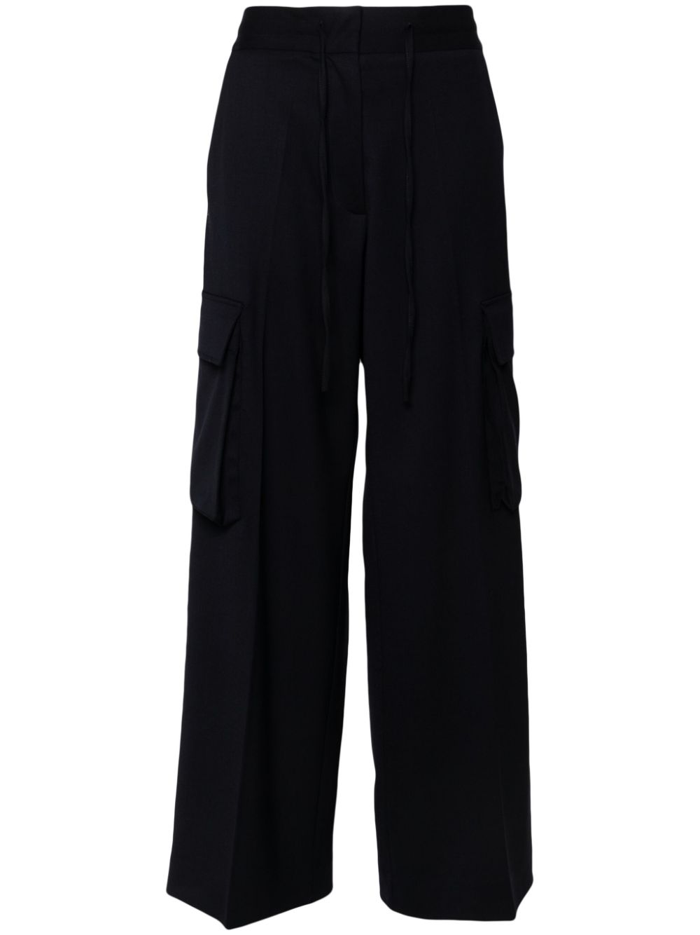 Gabardine cargo trousers - Blue