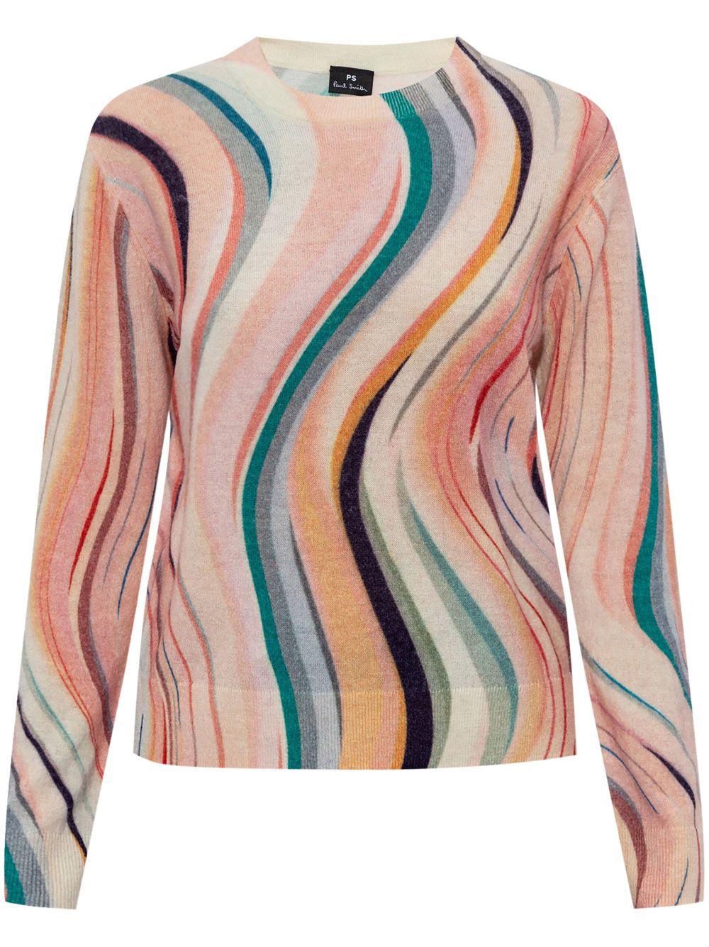 Swirl-intarsia sweater - Orange