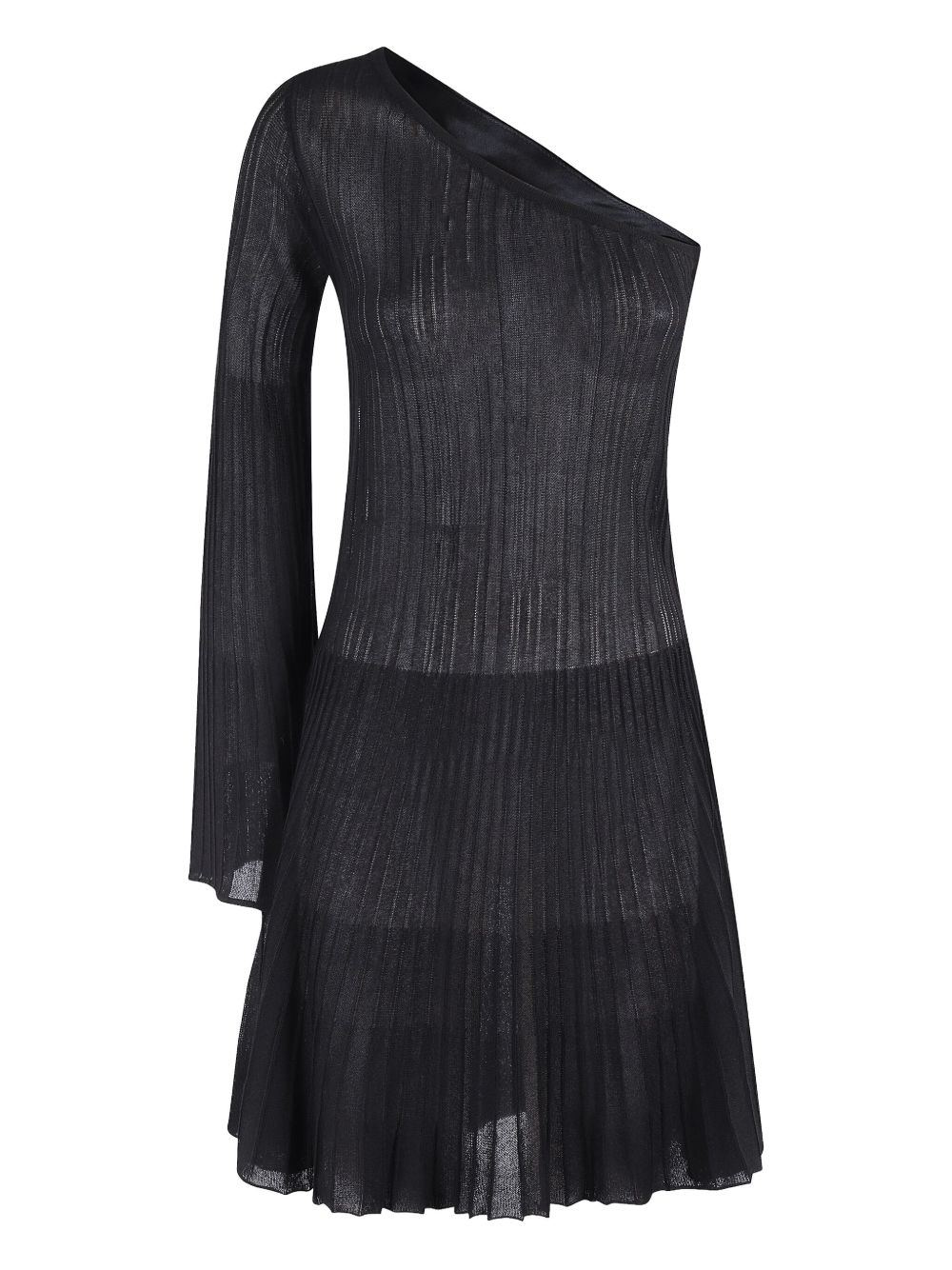 Federica Tosi asymmetric pleated dress - Black