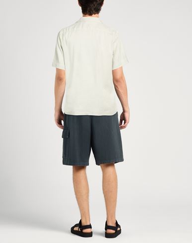 Platinum Man Shirt Light grey Size M Linen, Cotton, Elastane