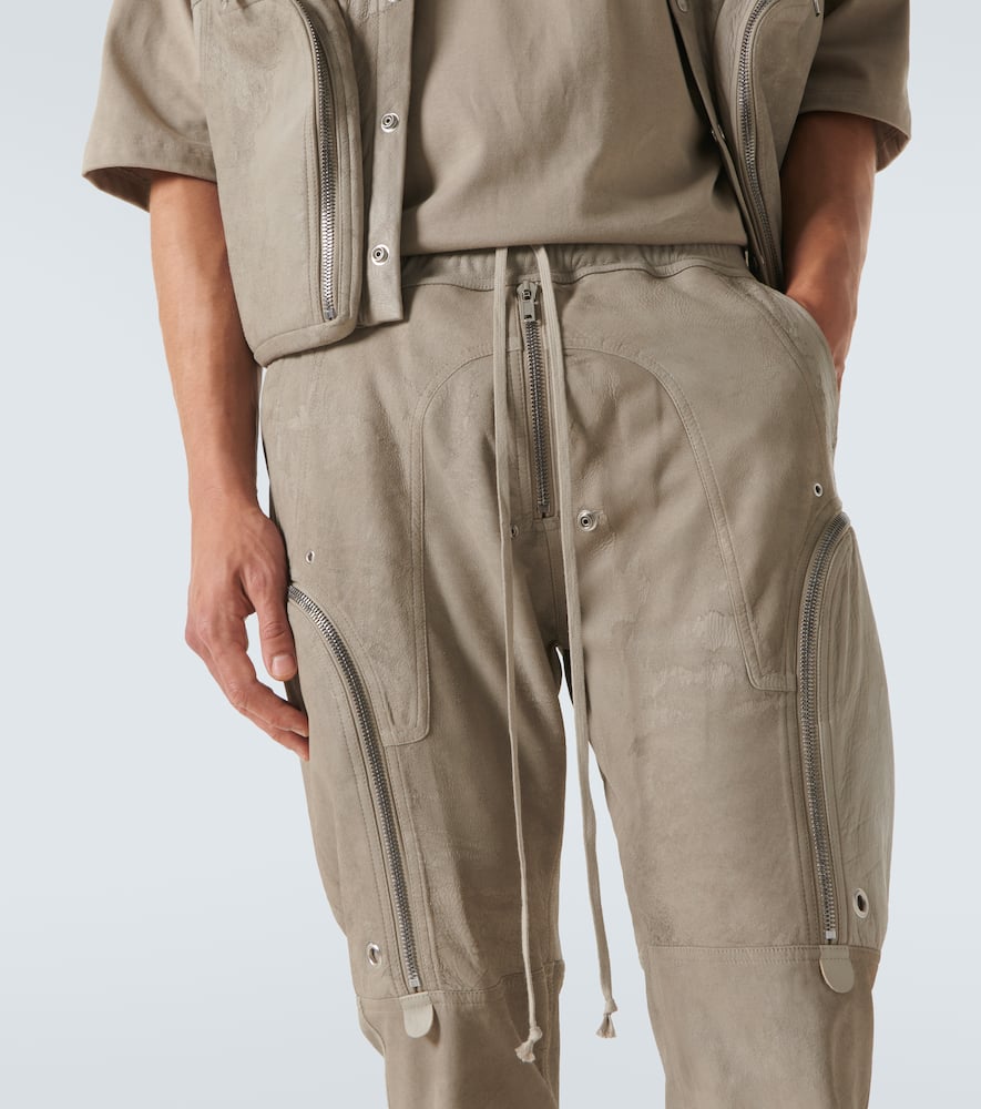 Leather cargo pants