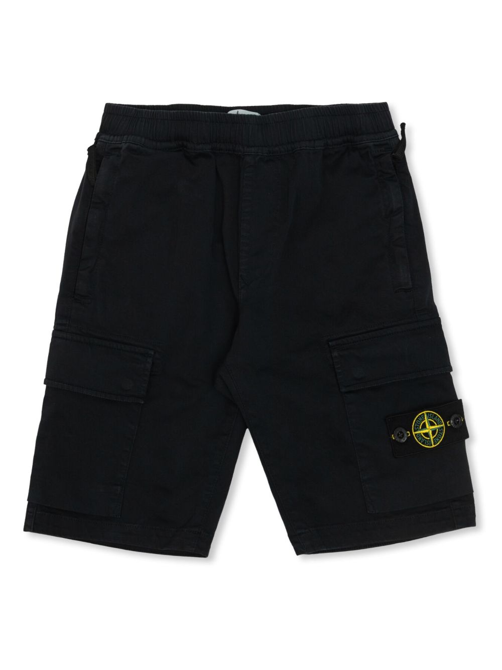 Compass-badge cargo shorts - Black