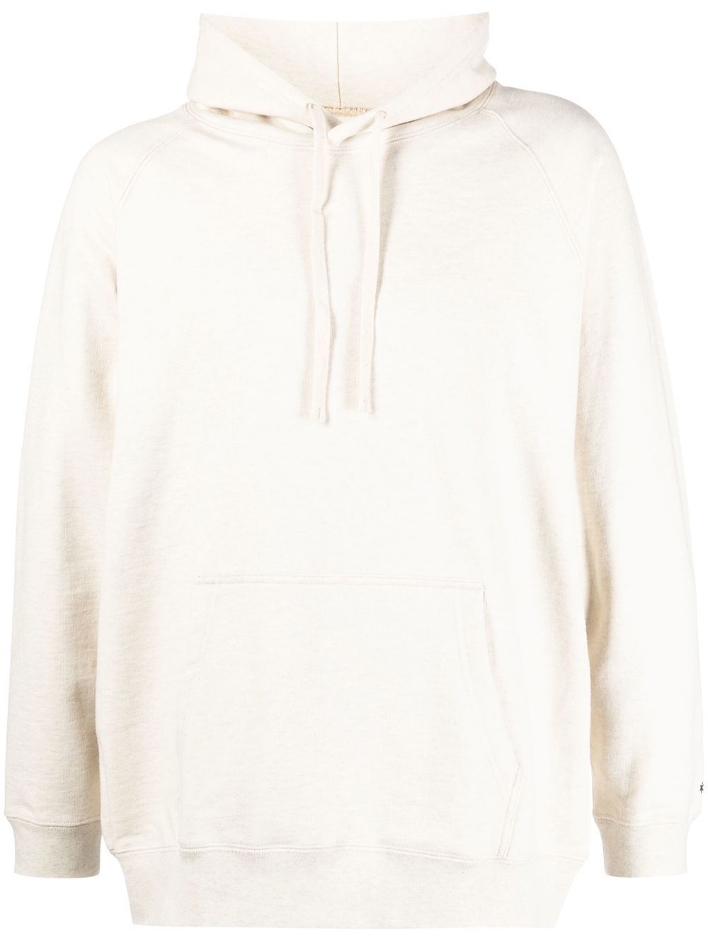 Logo-embroidered cotton hoodie - Neutrals