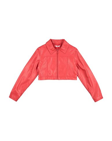 L:ú L:ú By Miss Grant Kid Girl Jacket Red Size 10 Polyurethane, Viscose