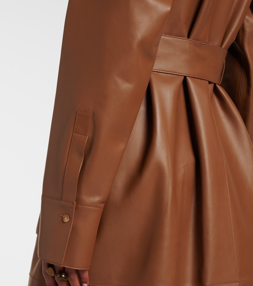 Okabe leather coat