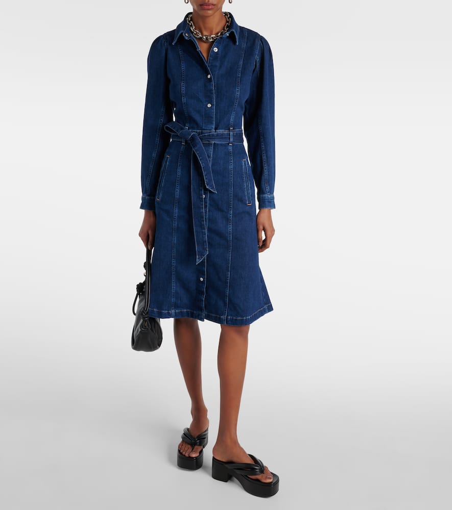 Denim midi dress