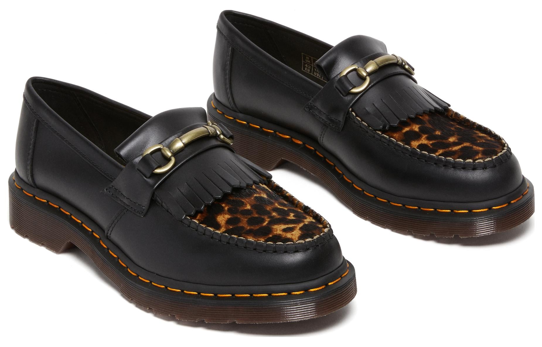 Adrian Snaffle Hair On Loafers 'Black Leopard'