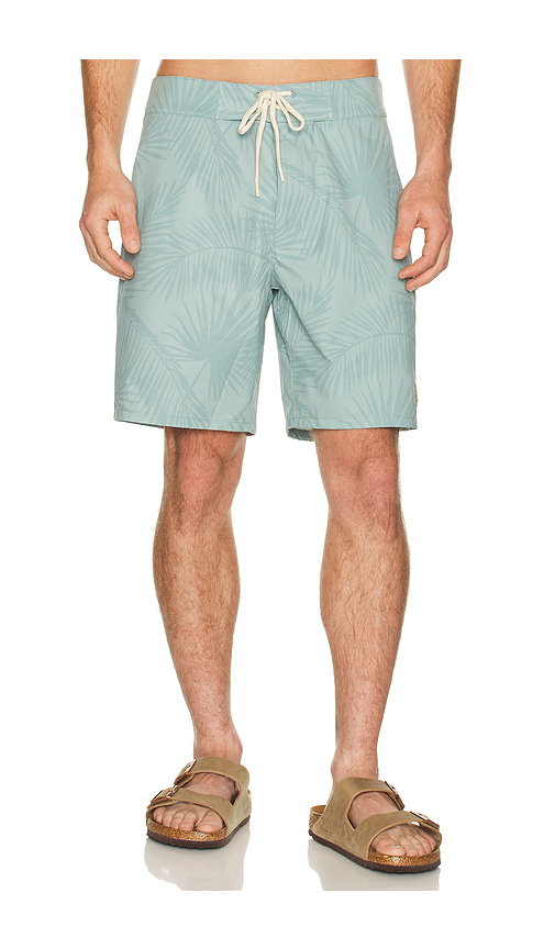 Marine Layer 8 Stretch Board Short in Teal. 30. Also