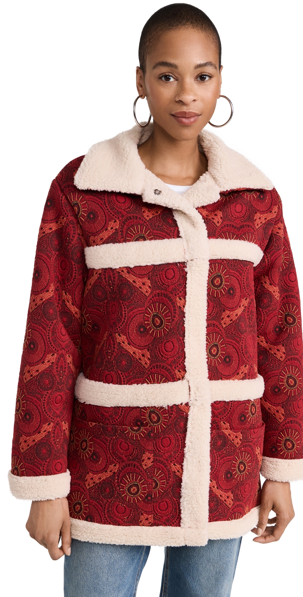 Maputo Coat Red & Cream