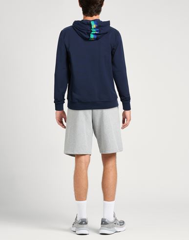 Man Sweatshirt Navy Size L Cotton, Elastane