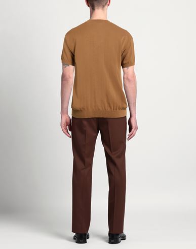 Man Sweater Brown Size 42 Cotton