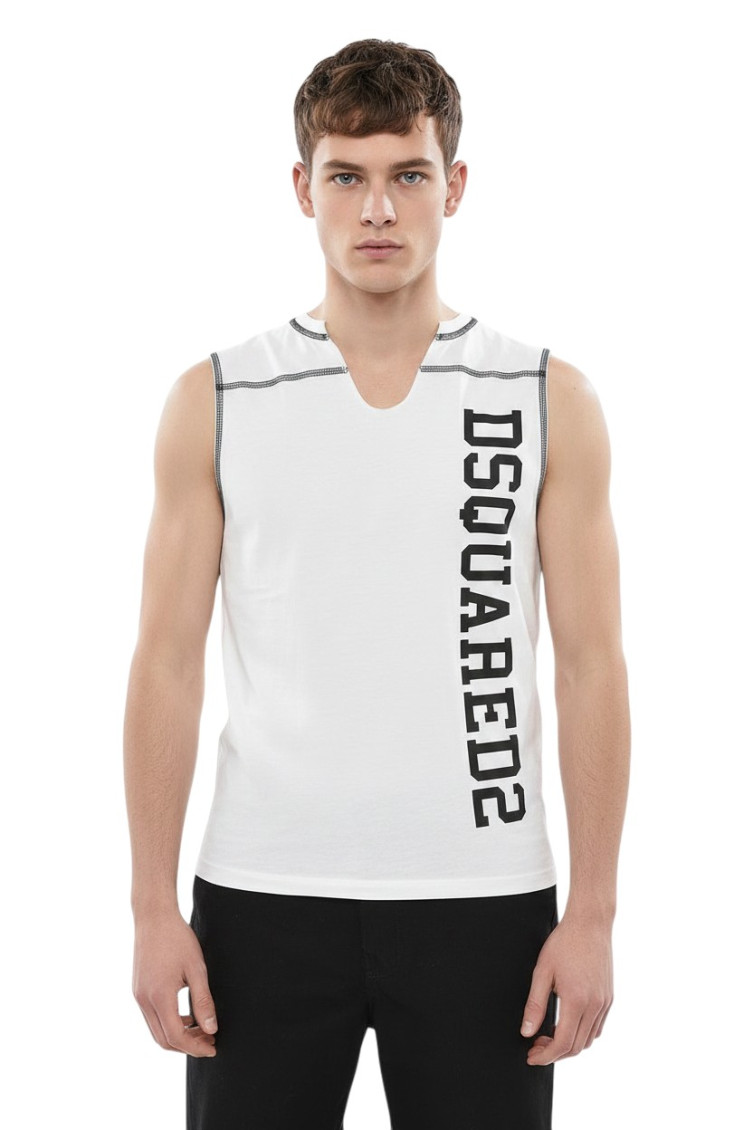Cool Fit White/green Tank Top