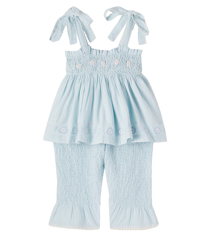 Maya smocked top and shorts set