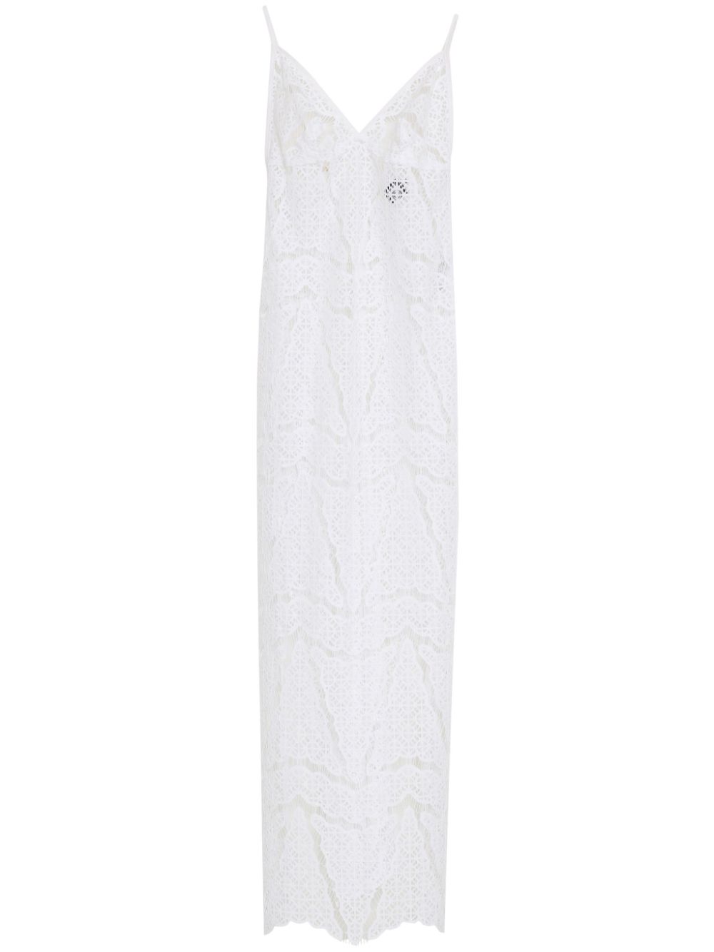 Lace midi dress - White