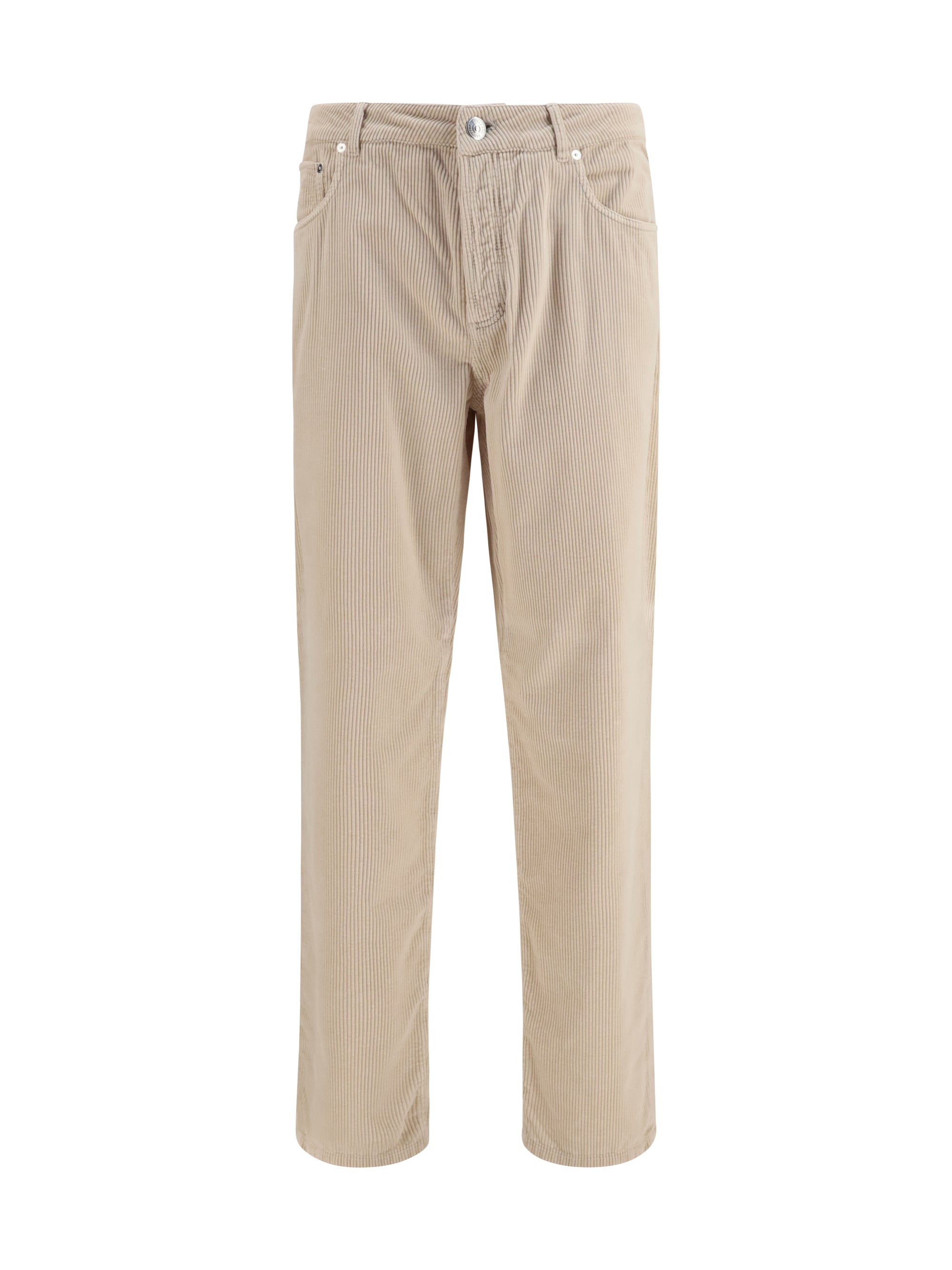 Corduroy Trousers — Beige