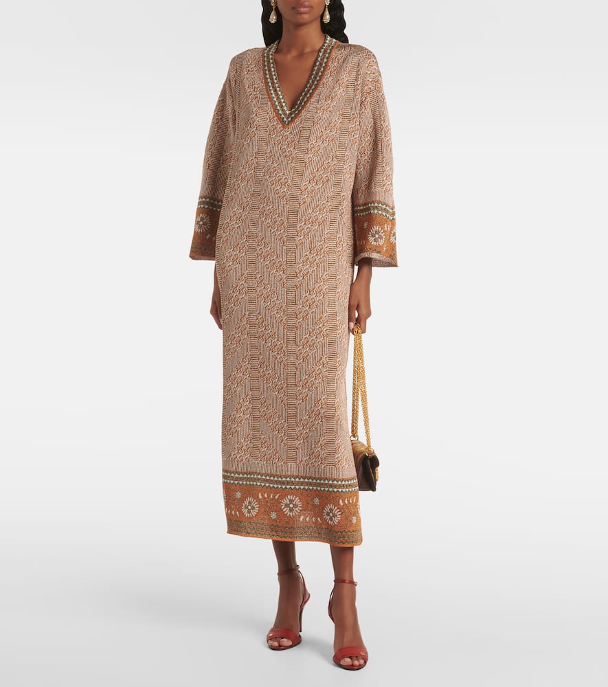 Lamé maxi dress