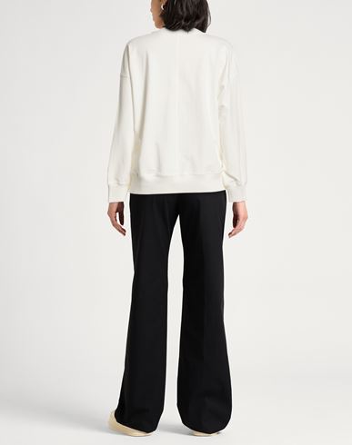 Woman Sweatshirt White Size M Cotton, Elastane, Brass