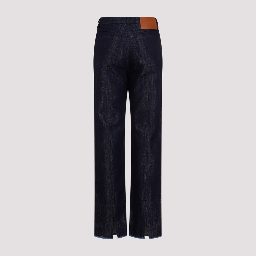 Cropped High Waist Tapered Jeans