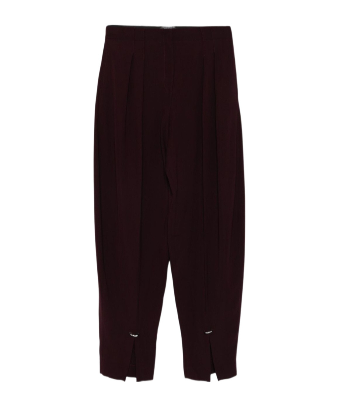 Pleated split-hem trousers